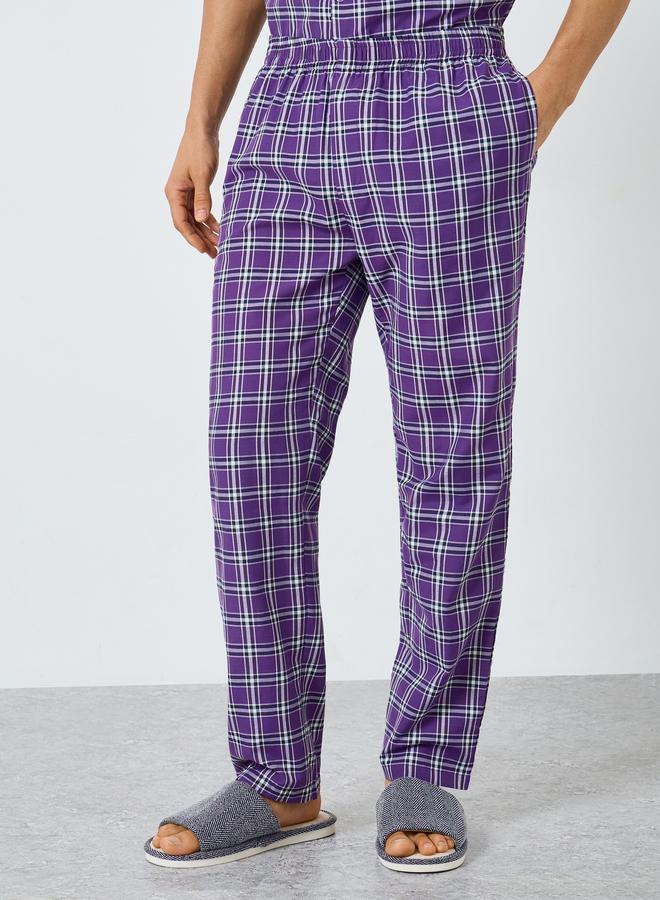 Styli Men Relaxed Fit Checked Shirt and Pyjama Set - Image 4